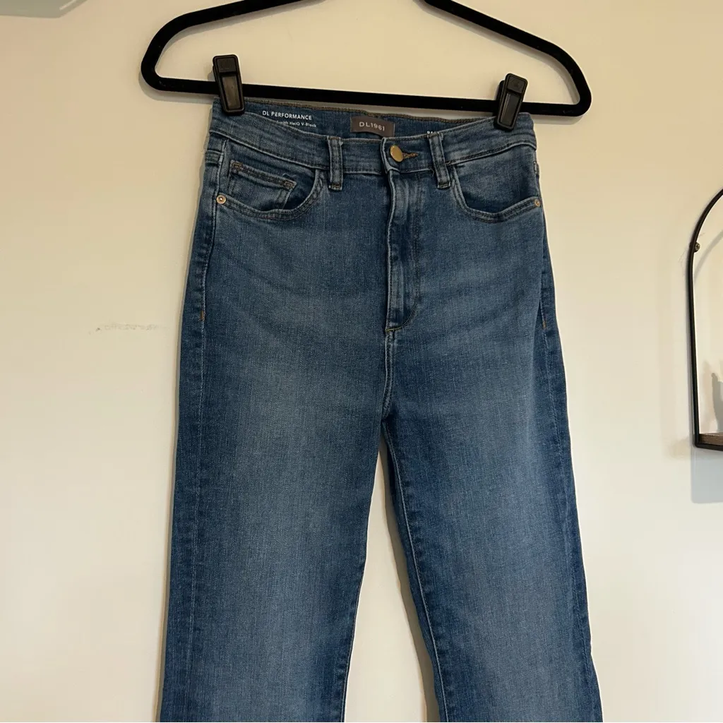 DL1961 Rachel Flare Ultra High Rise Instasculpt Denim Blue Jeans Size 26 - Image 4