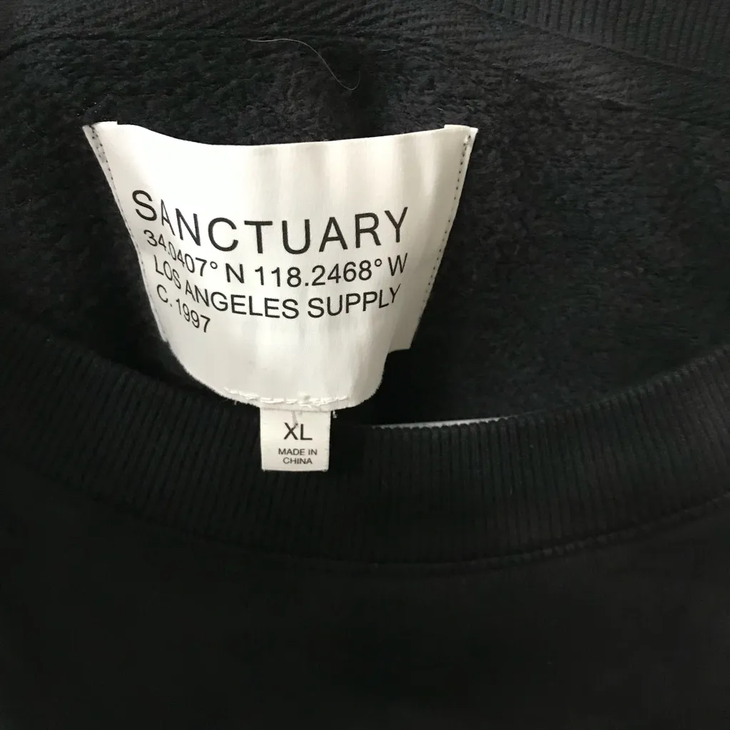 Sanctions Black Tie Dye Oversized Sweatshirt XL NWT - Image 3