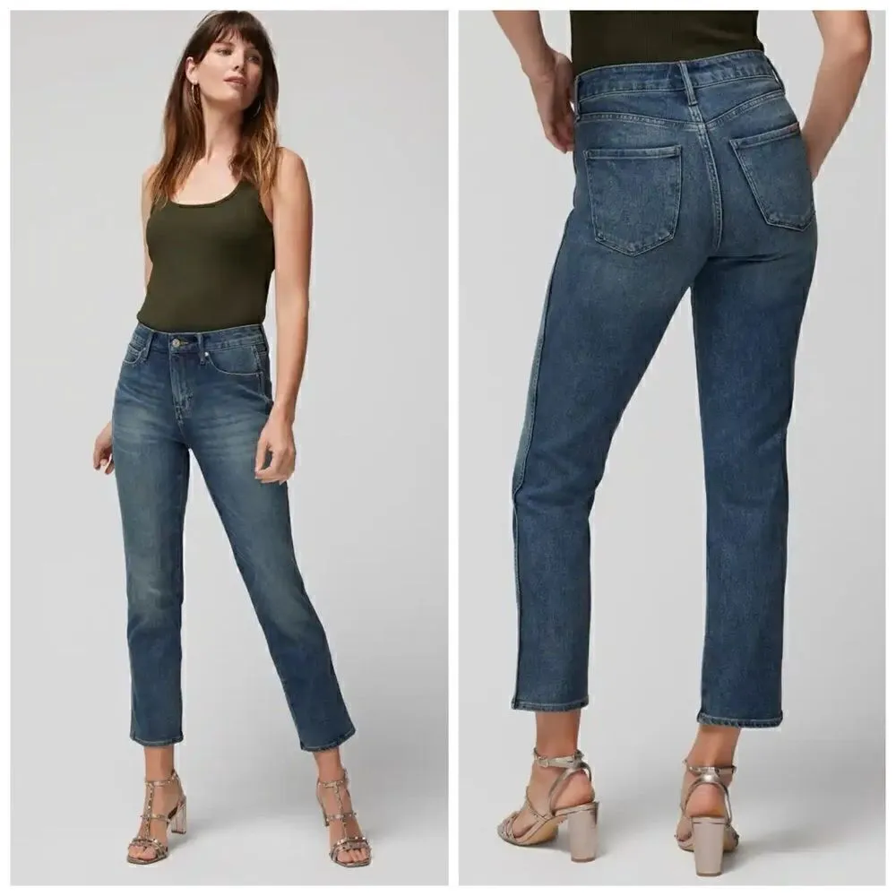 White House Black Market WHBM High-Rise Sculpt Straight Crop Jeans Sz 00 - Image 4