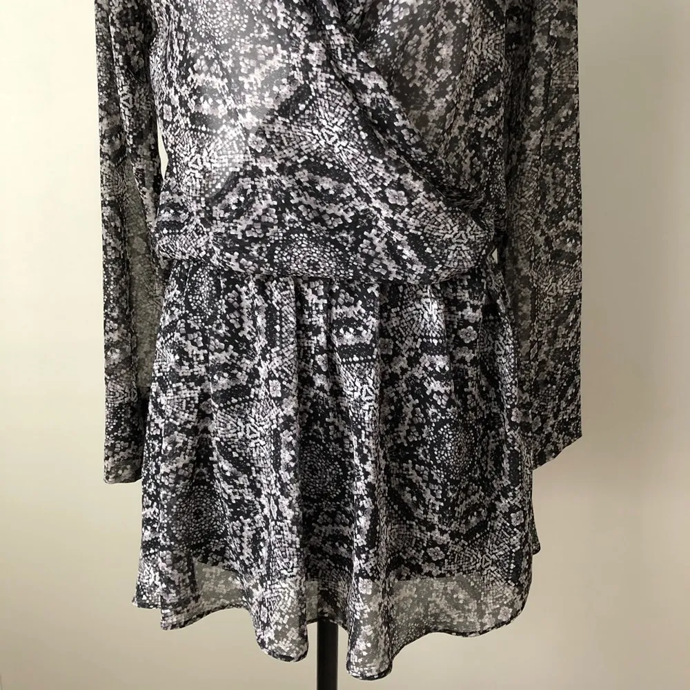 BCBGENERATION | Snakeskin Print Sheer Dress - Image 24