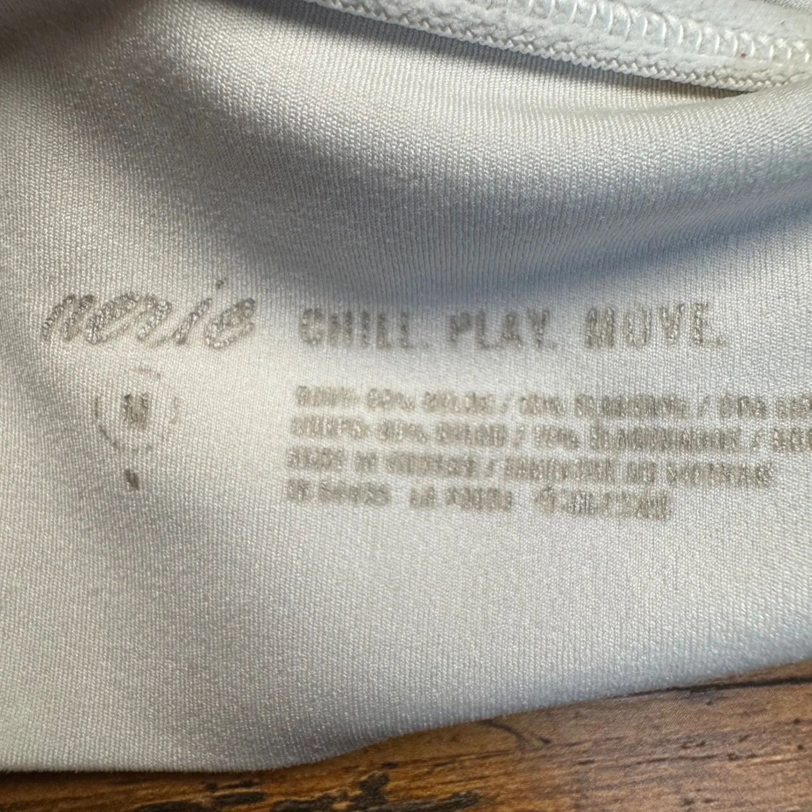 Aerie  medium white knit bralette super‎ cute layers layering - Image 7