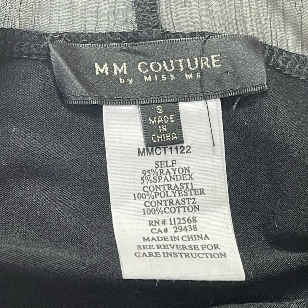 Couture by Miss Me black poncho top Sz S MM - Image 13