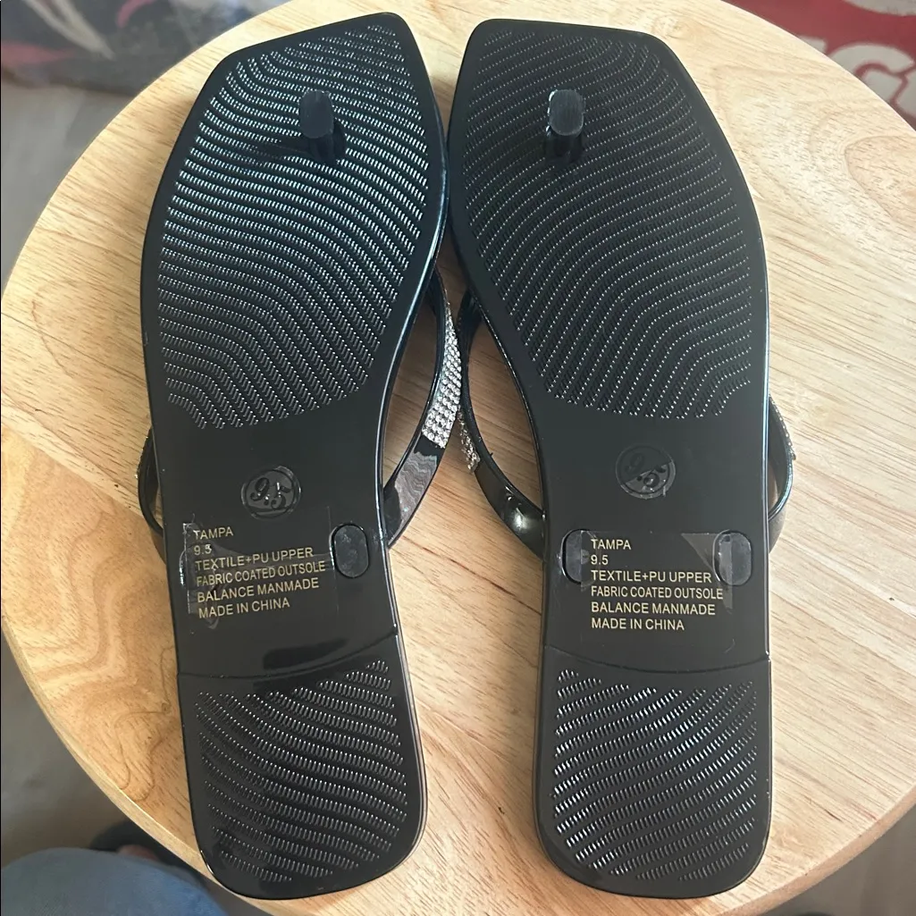 Lauren Lorraine Tampa Black Sandals With Bling Size 9.5 - Image 3