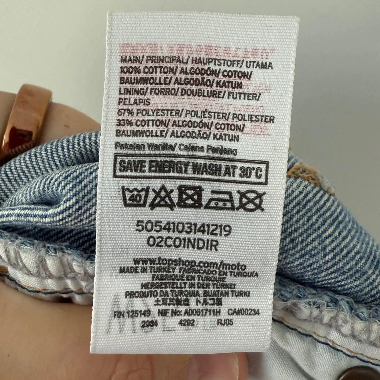 Topshop‎ Women's Moto High Waist Wide Leg Cropped Jeans Size 25 - Image 8