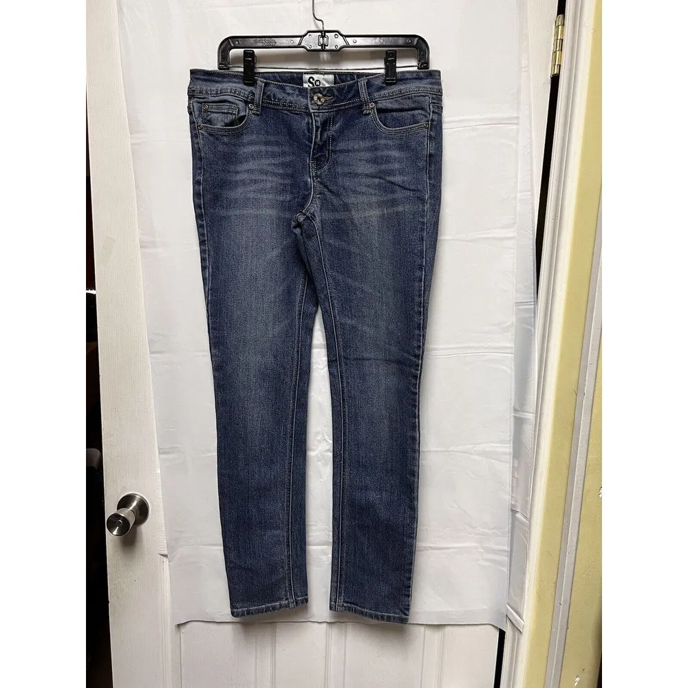 SO Jeans Women's Size 13 Mid Rise Slimming Straight‎ Light Wash 32x30  BQE-C - Image 2