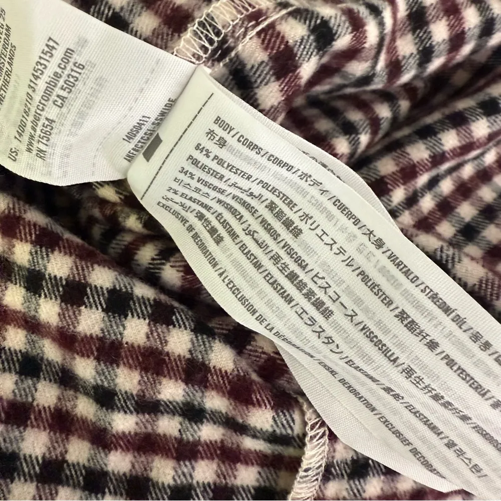 Abercrombie & Fitch Oversized Button Up Flannel Size Medium W24 - Image 9