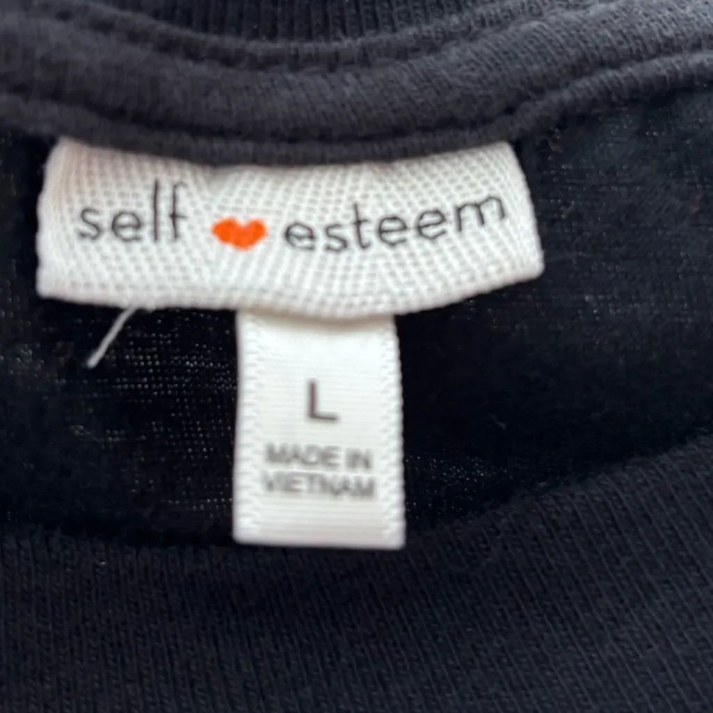 Self Esteem Mushrooms Crop Cotton Black Colorful Top Size L‎ - Image 7