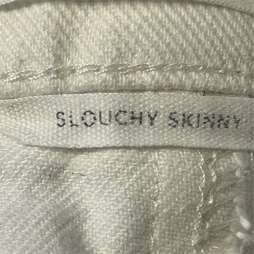 Lou & Grey Women's Slouchy Skinny Jeans White Size 28 Mid Rise Denim - Image 8