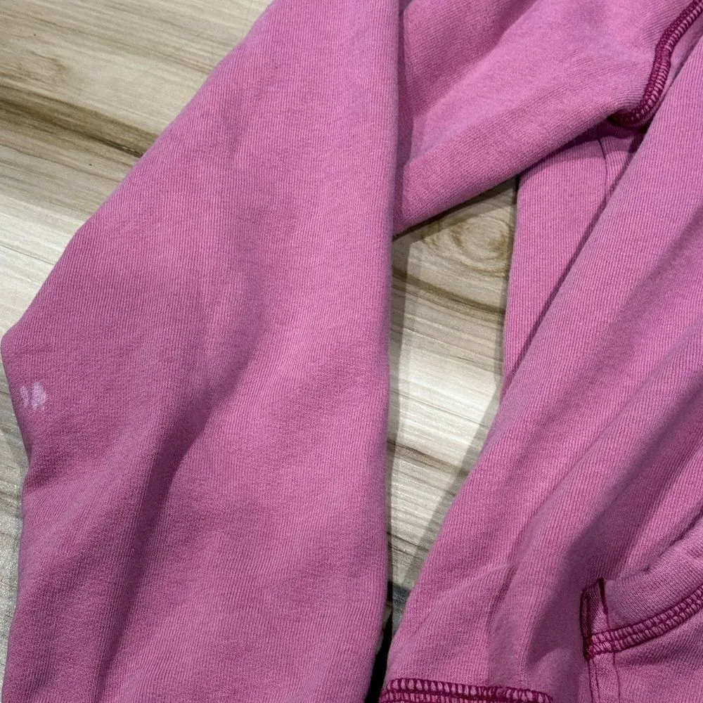 Abercrombie and Fitch Pink Y2K Zip Up Hoodie Women’s Medium - Image 4