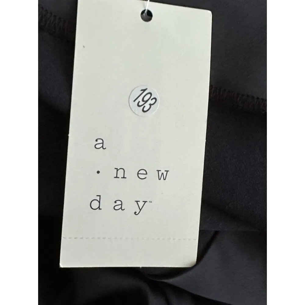 Women’s A NEW DAY Black Slip Dress 3XL, Silky Satin  V-Neck Adjustable Strap - Image 4