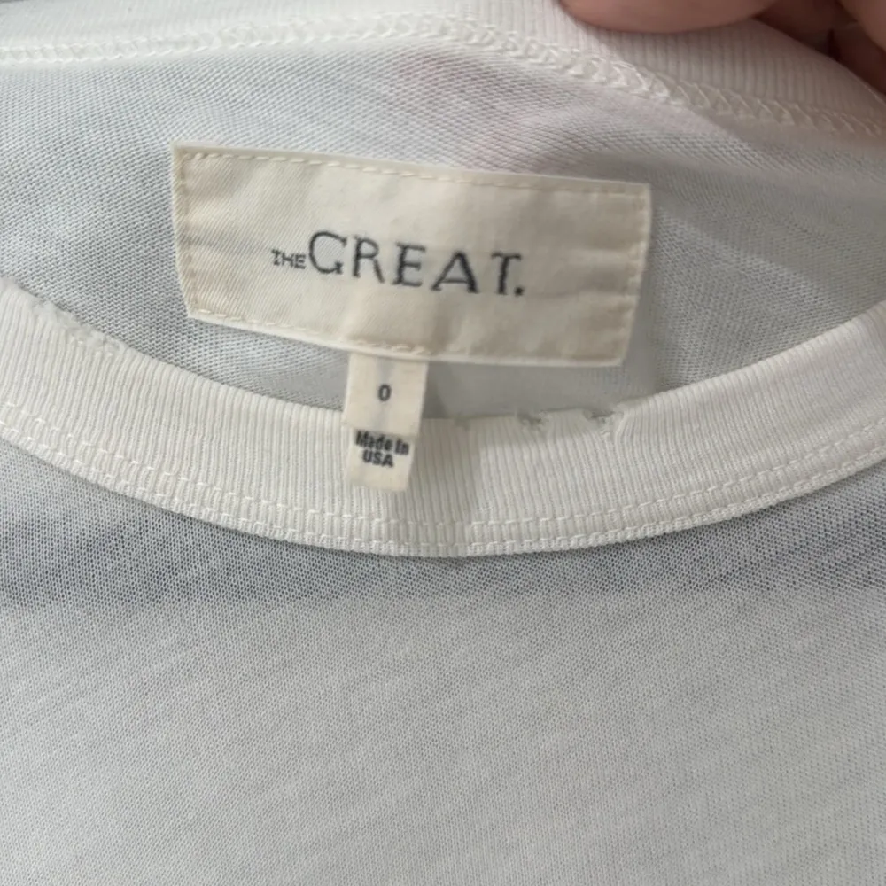 The Great. Women's Off White Peplum Shirt Size 0 Summer Travel Vacation - Image 2