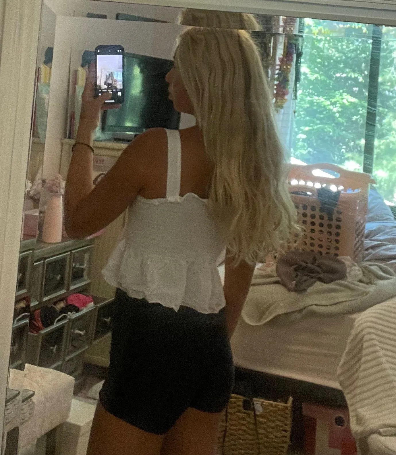 White Babydoll Tank Size XS - Image 3