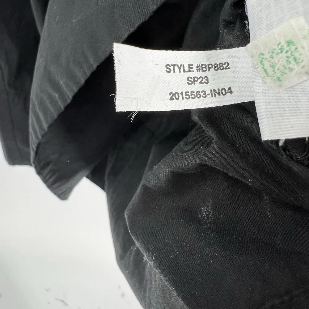 J. Crew Short Sleeve Mini Shirt Dress 100% Cotton Poplin Black Button Size‎ XST - Image 10