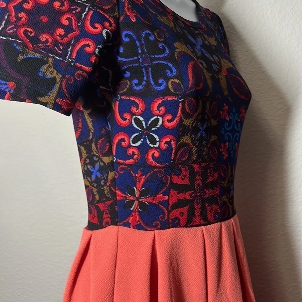 Lularoe Bright Colored Dress With Volume At The Waist Size XS - Image 6