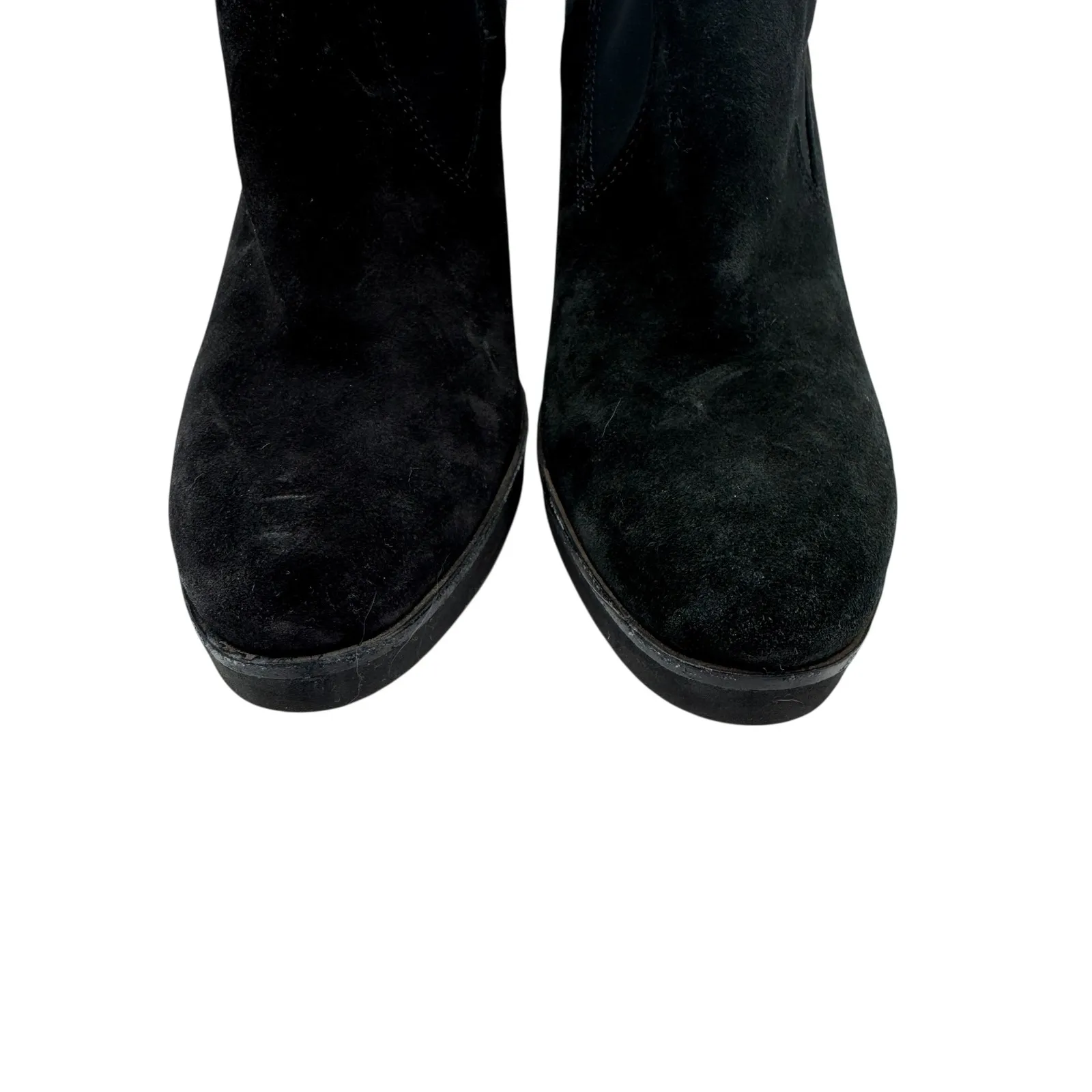 Paul Green Shoes Women 6.5 Black Suede Arden Platform Sock Ankle Heeled Boots - Image 5