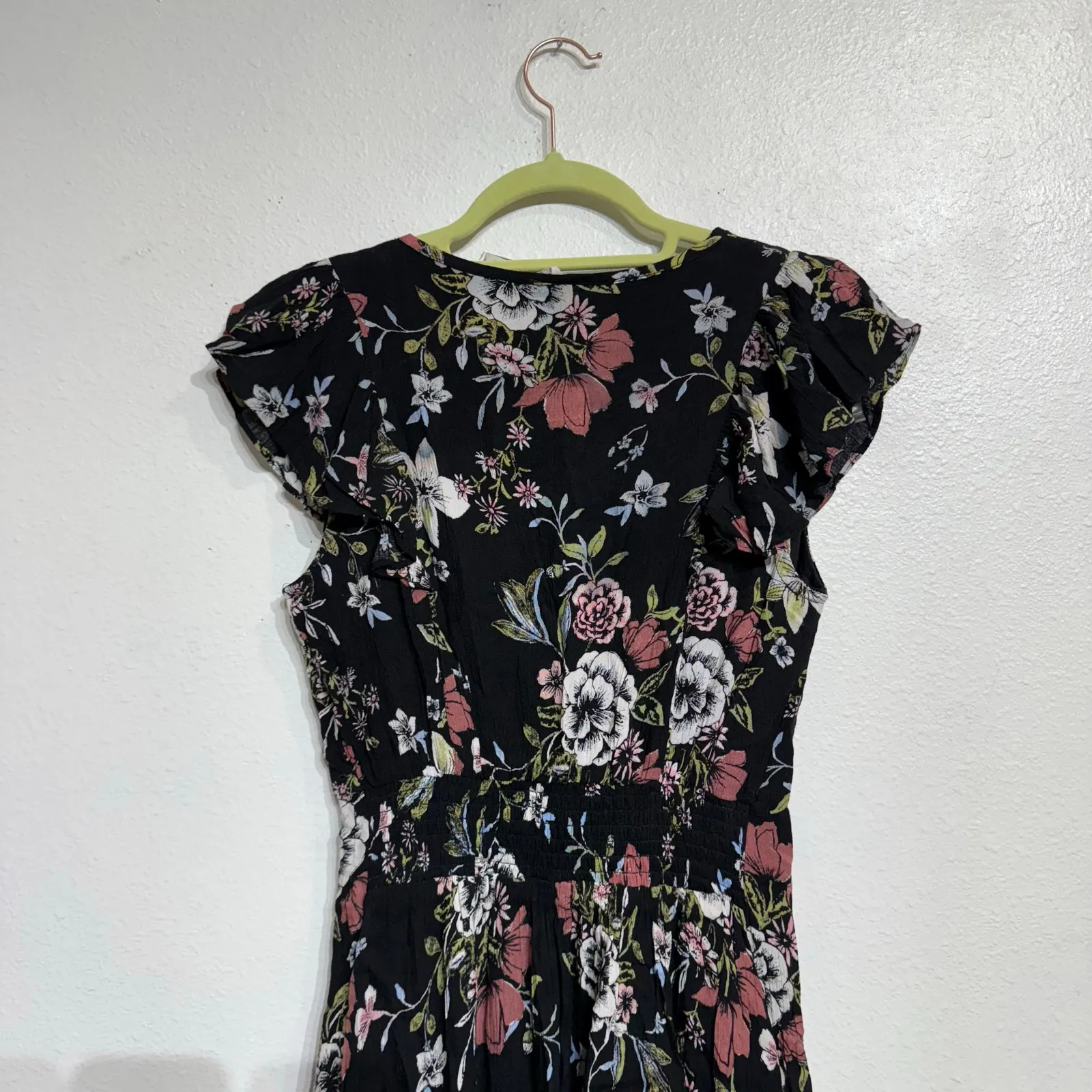 American Rag Cie Black Floral Mini Dress Sz XS NWT - Image 7