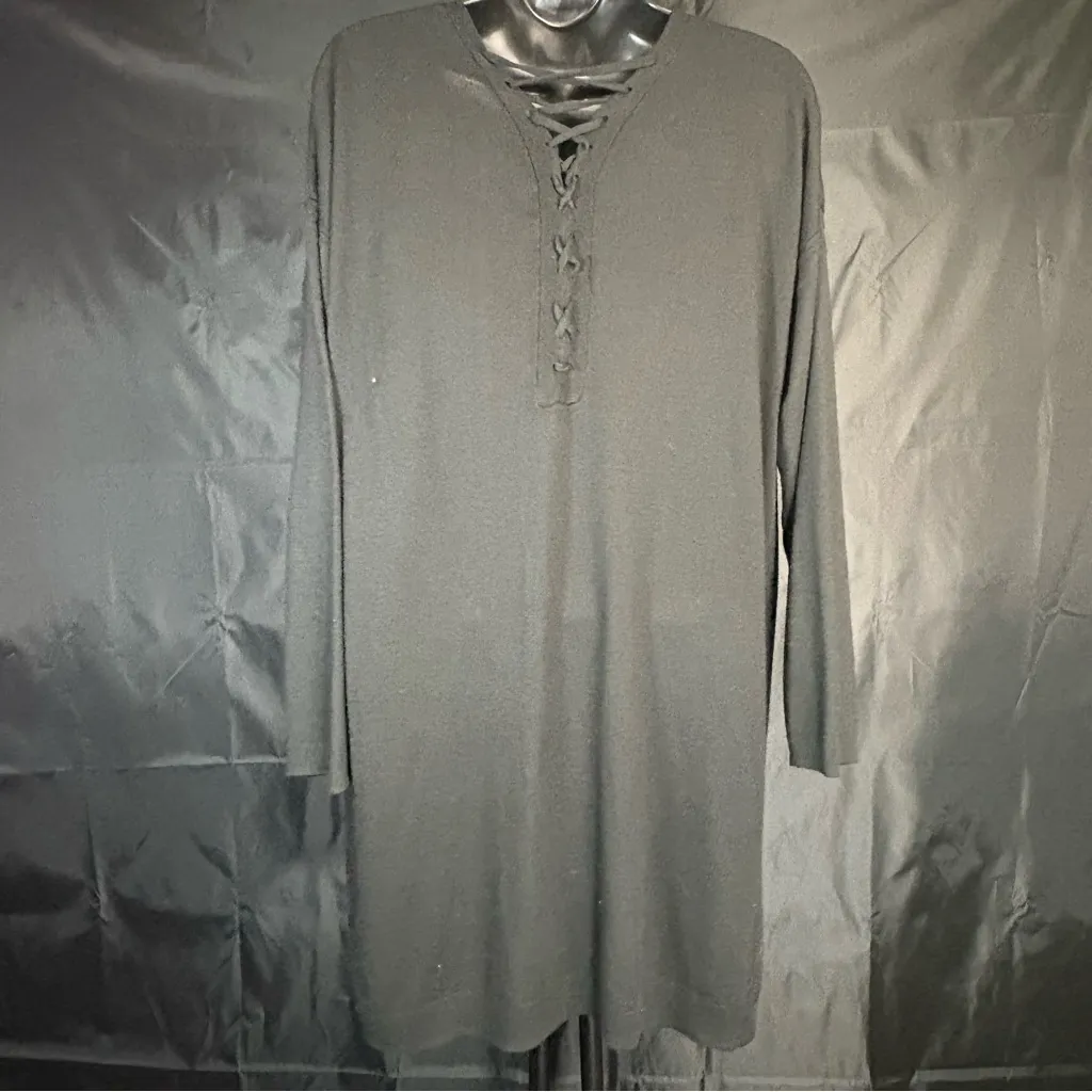 Poof Chic Black Open Front Cardigan Sz M - Image 5