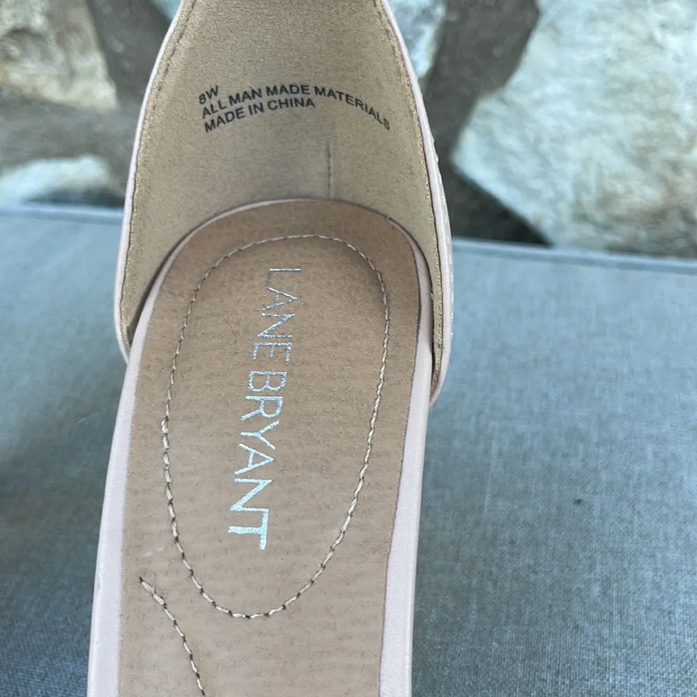 Lane Bryant ankle strap light pink heels size 8 NWOT - Image 3