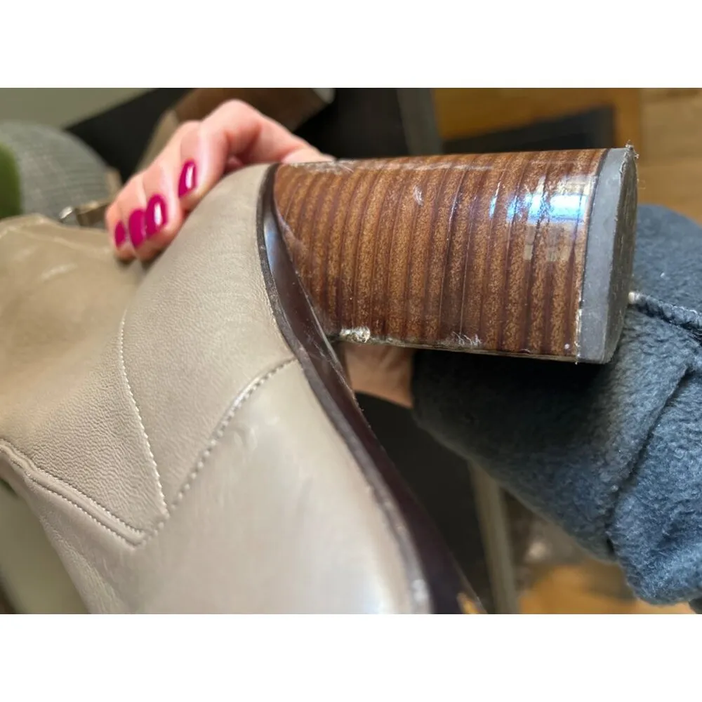 Mercedes Castillo Stretch Nappa Dessa Round Toe Boots Tan Brown Womens Size 38 - Image 8