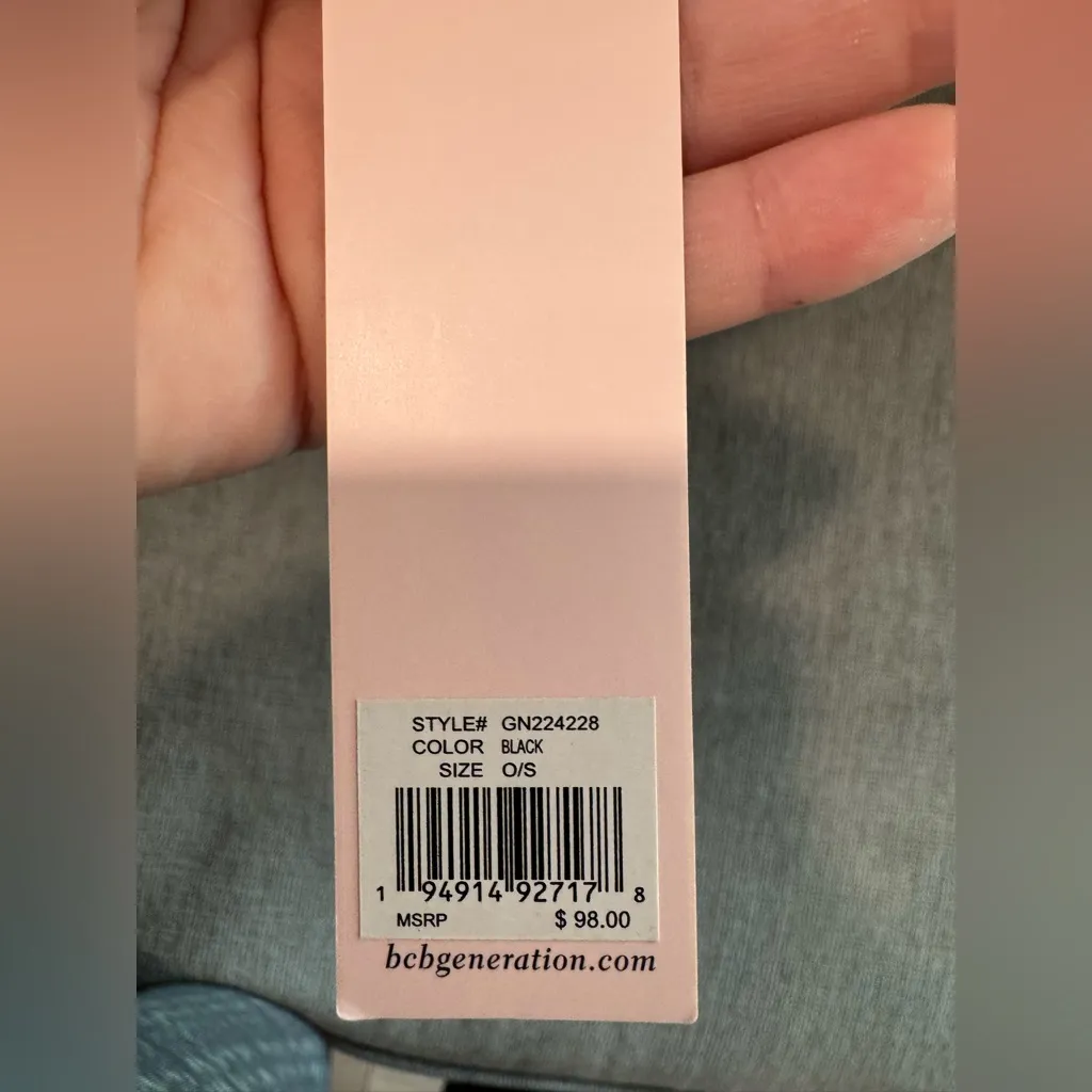 BCBGeneration Black Shoulder Bag with Gold Details - Image 12