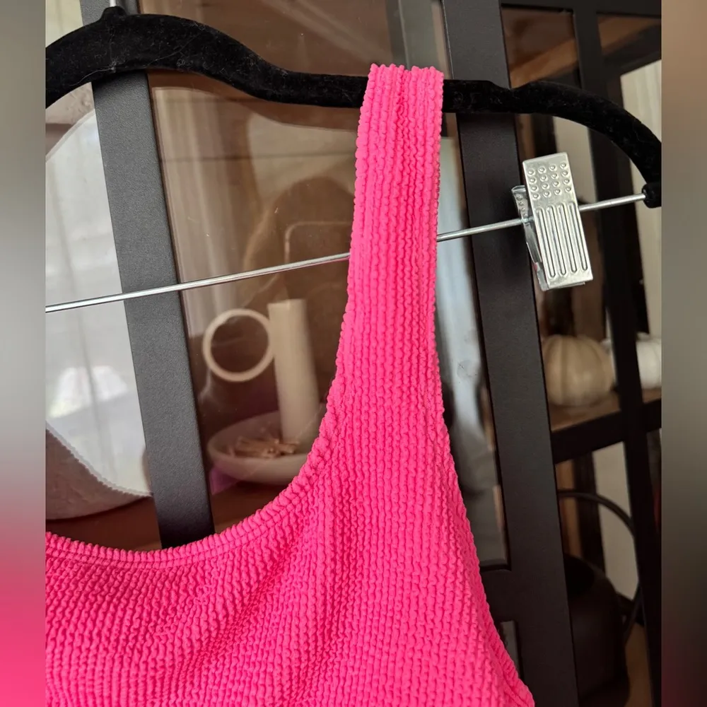 Good American Bikini Top swimsuit plus curve Bright Always Fits Hot one Shoulder - Image 4