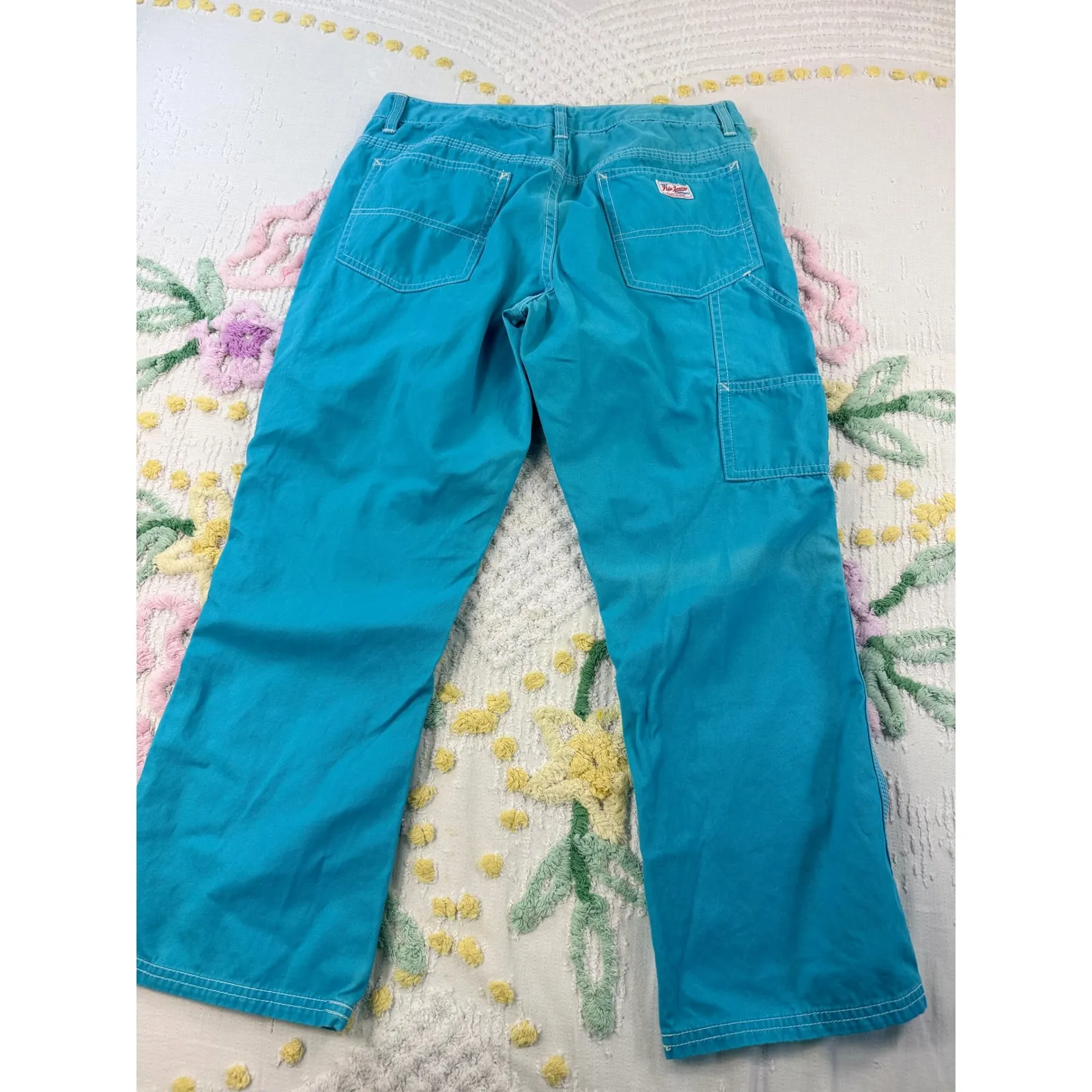 Polo Jeans Co Ralph Lauren Bright Blue Cargo Pants Women's Size 6 Workwear - Image 2