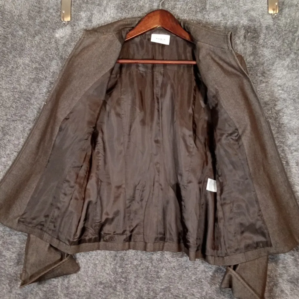 Akris Punto Viscose Wool Blend Zip Jacket Lined Womens 10 - Image 11