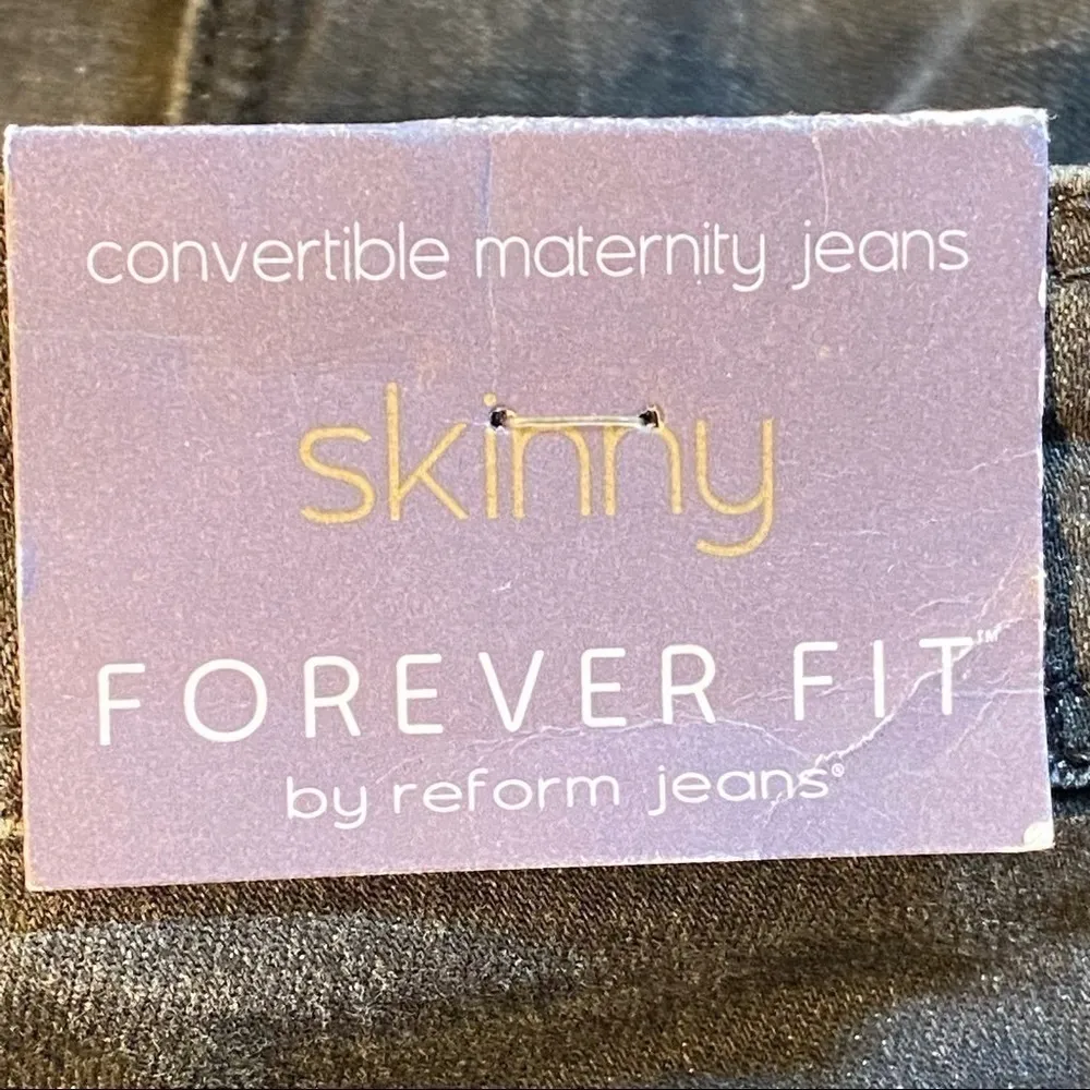 Convertible Maternity Jeans Skinny Forever Fit by Reform Jeans NWT Black Size 10 - Image 8