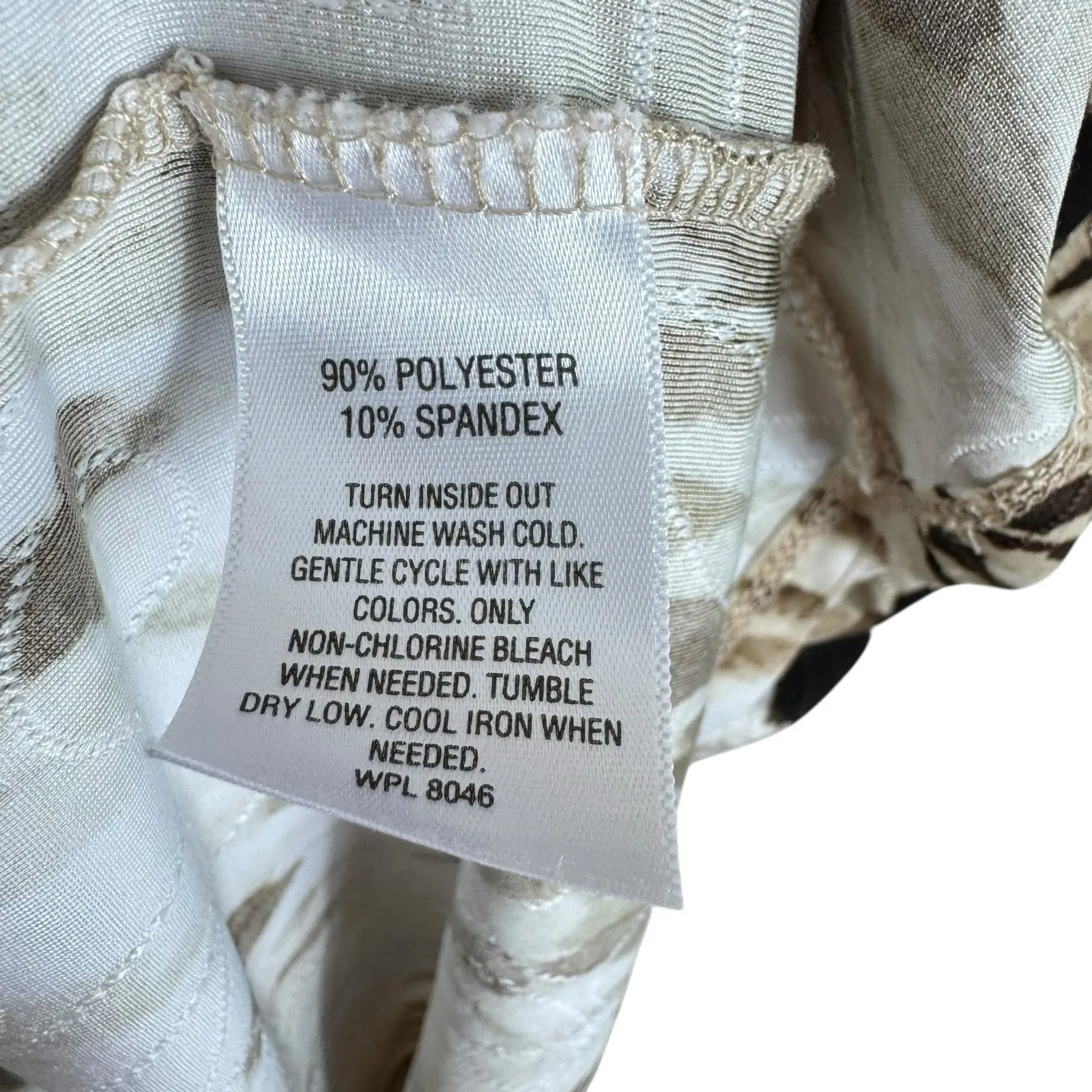 JM Collection Neutral Color Square Neck Short Sleeve Stretchy Blouse Size 1X - Image 6