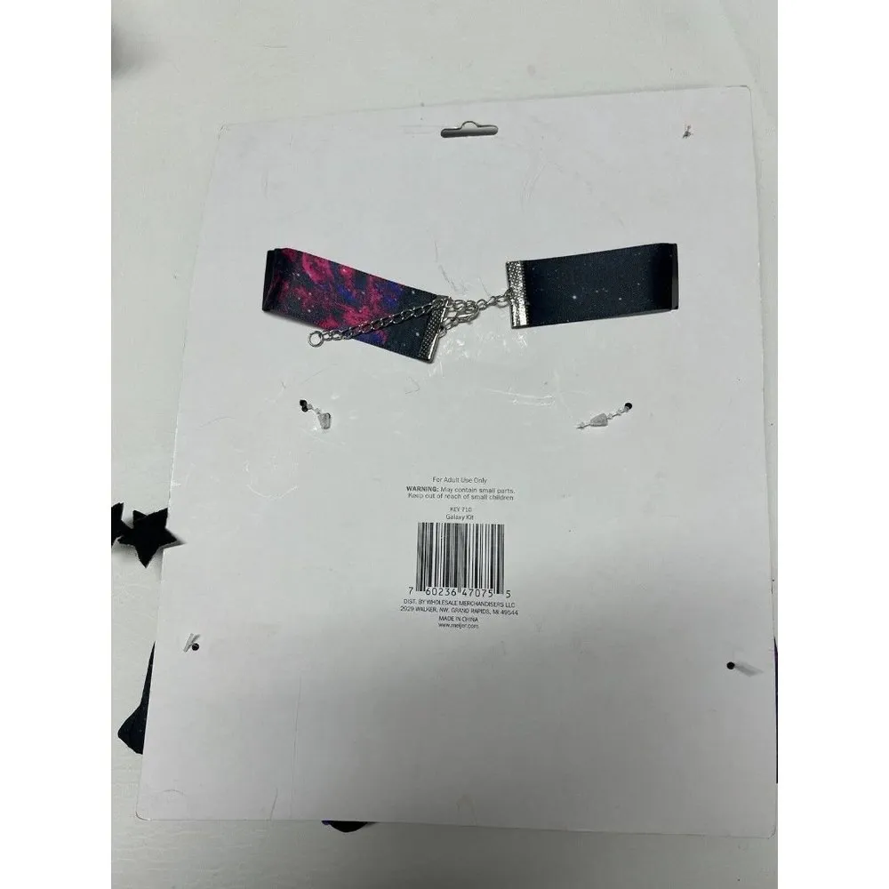 Galaxy Halloween Costume Accessory DIY Kit Headband Gloves Choker Adult One Size - Image 5