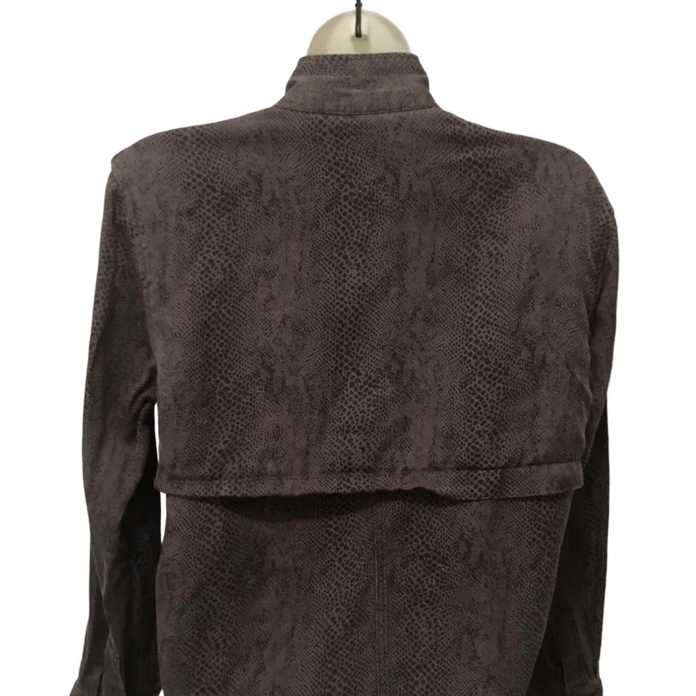 Collins Jet Cobra Short Linen Blend Jacket In Jet XS Black Grey Pockets - Image 6