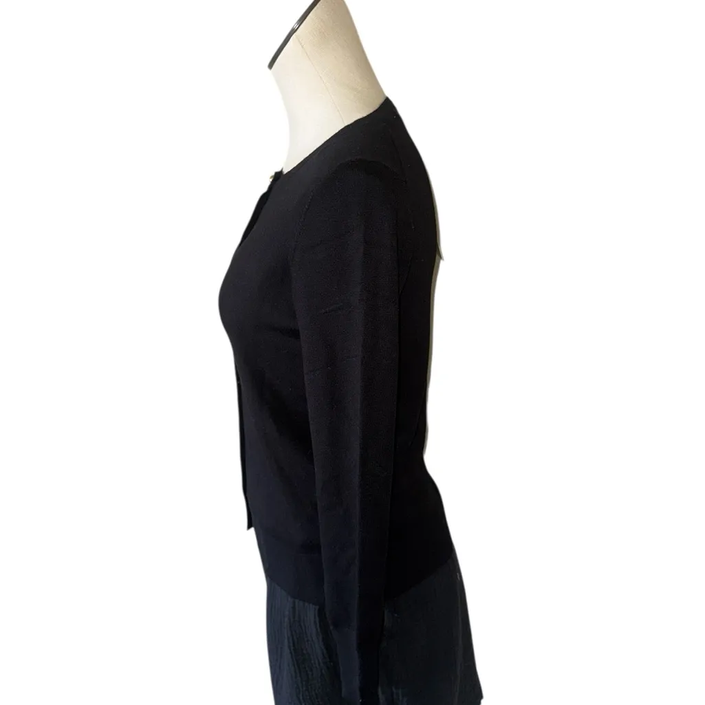 NWT Zara Black Knit Cardigan with Gold Buttons - Image 3