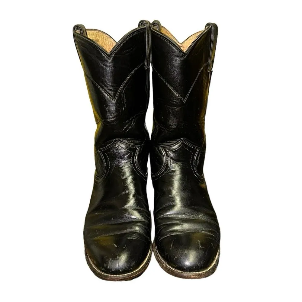 Justin Black Classic Roper Boots - Image 2