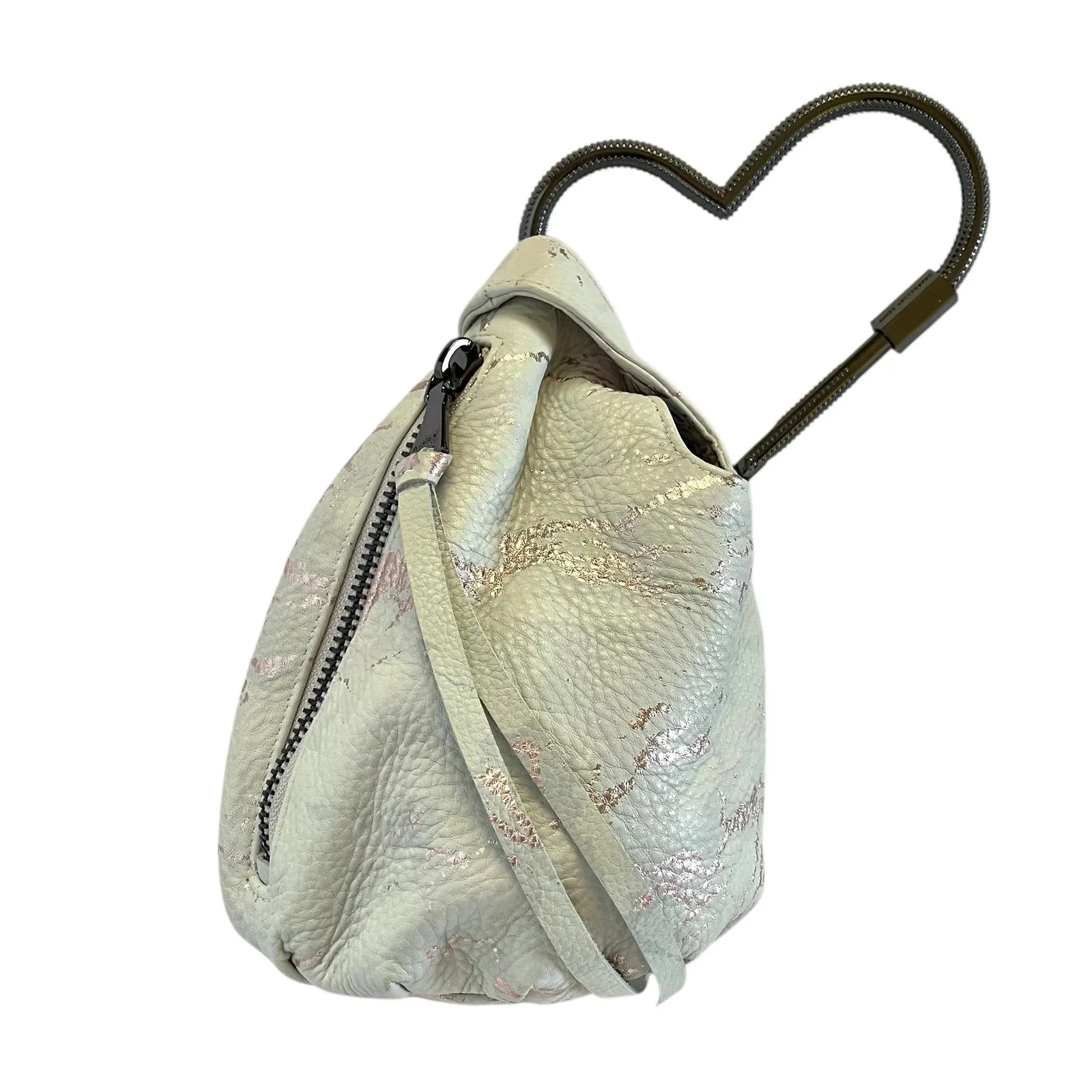 Aimee Kestenberg All My Heart Rose Gold Marble Leather Pouch - Image 3