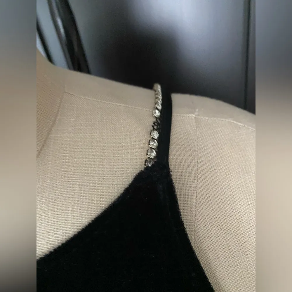 Vintage Y2K Velvet CDC Evening Dress with Rhinestone Details Size 6 - Image 6