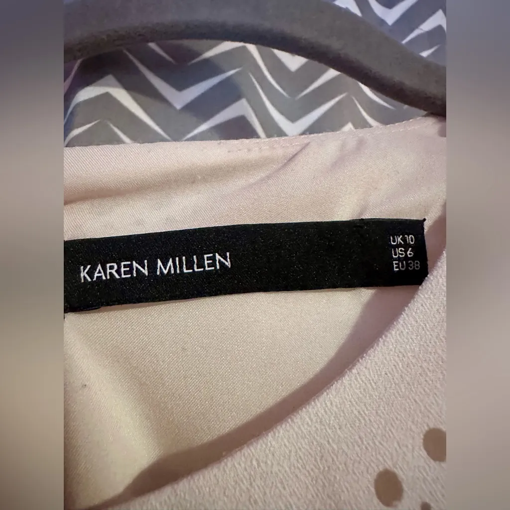 Karen Millen | Black/Ivory Eyelet Geometric Dress, Size 6 - Image 6