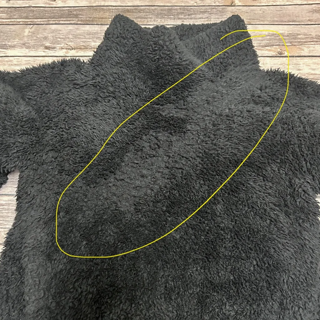 Lululemon Black Sherpa Fleece Warmth Restore Oversized Turtleneck XS S *MATTED* - Image 13