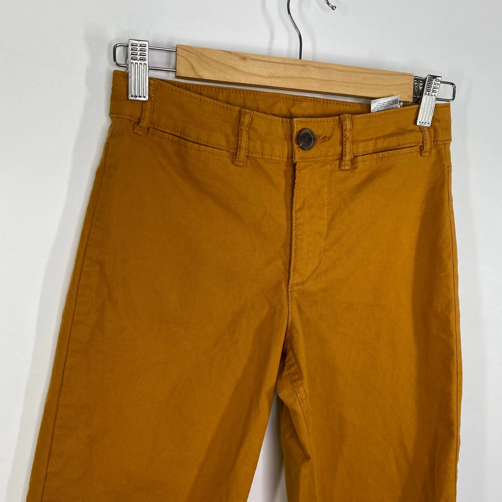 Old Navy Burnt Orange Straight Leg Cotton Blend Pants Women's Size 0 - Image 4