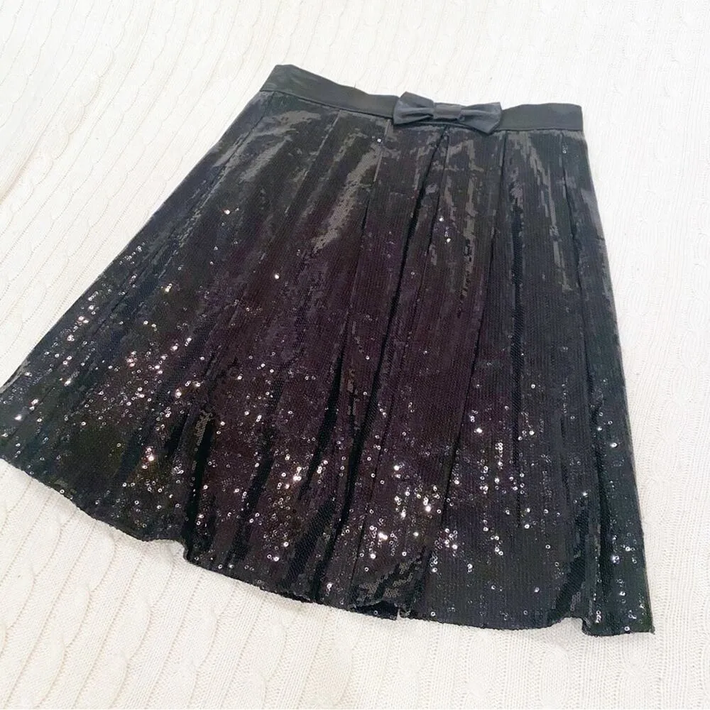 ELFE Black Sequin Sparkly Full Party skirt sz EU 40 NEW with tags - Image 6