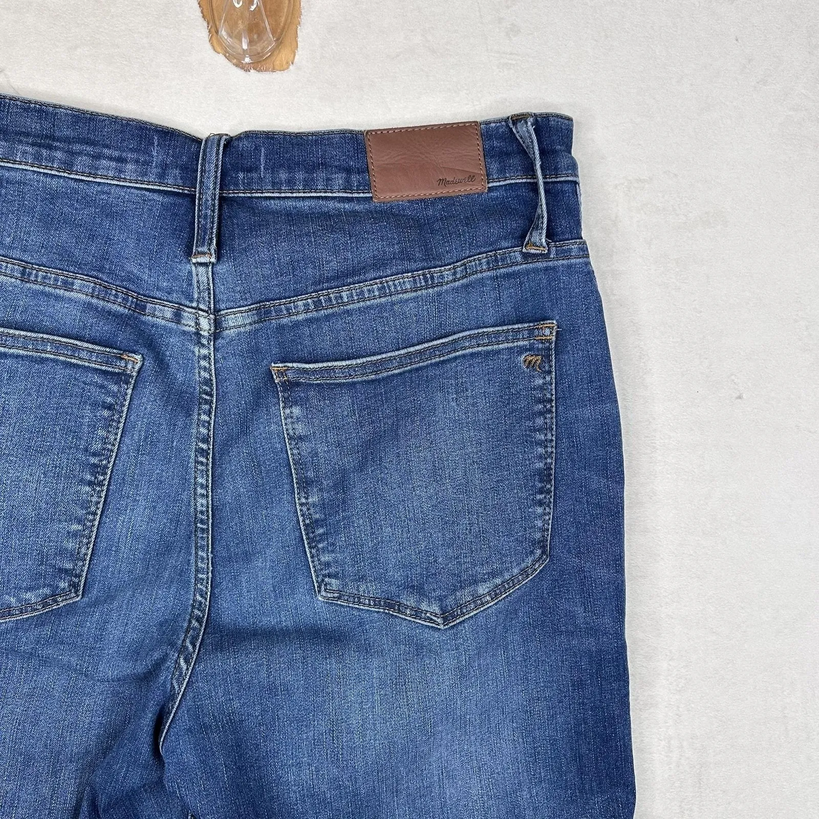 Madewell Stovepipe Full Length Jeans Womens 28 Blue Medium Wash Straight Leg - Image 3