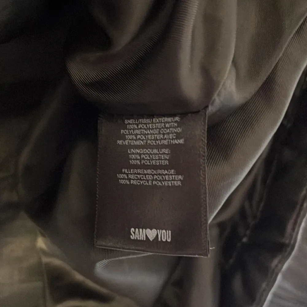 Sam Edelman Size Large Black Faux Leather Quilted Jacket‎ - Image 8