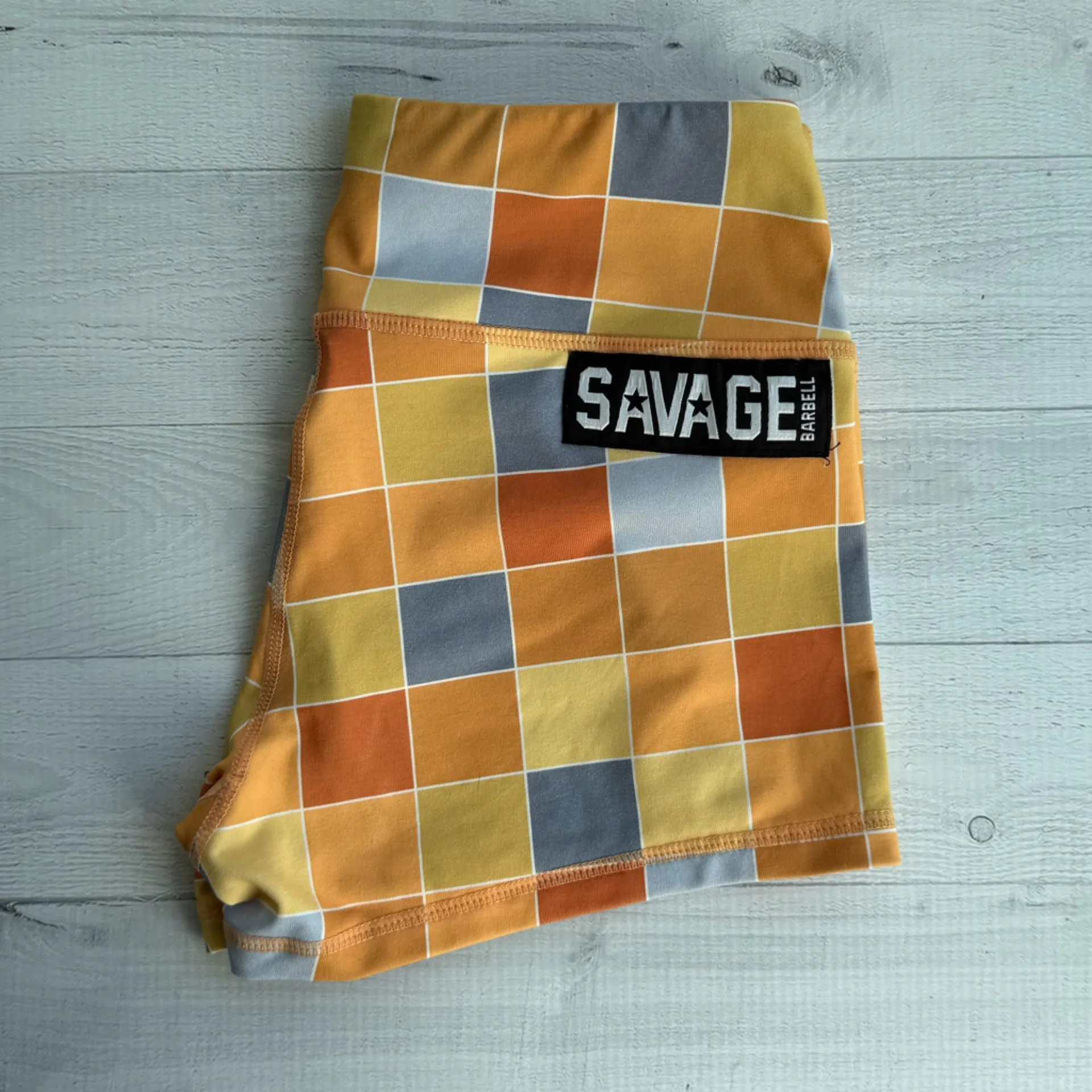 Savage Barbell Disco Booty Shorts 2.5” Size S Orange - Image 6