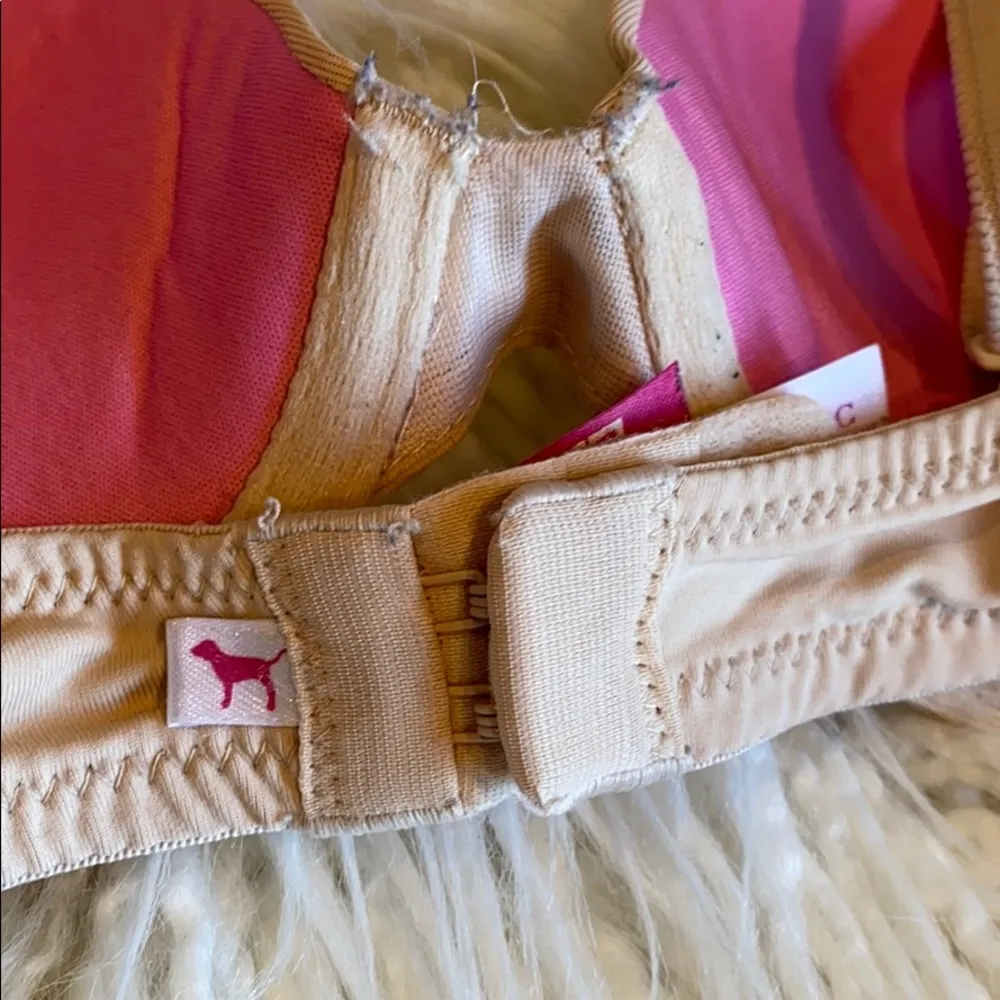 Victorias Secret tee shirt bra 32C tan padded PINK - Image 4