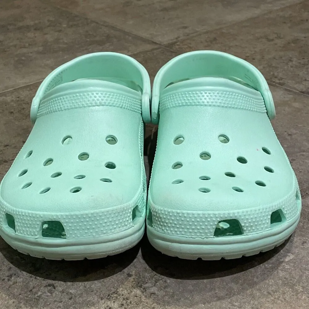 CROCS Green Waterproof Clog Sandals Shoes Unisex Size M7 W9 - Image 11