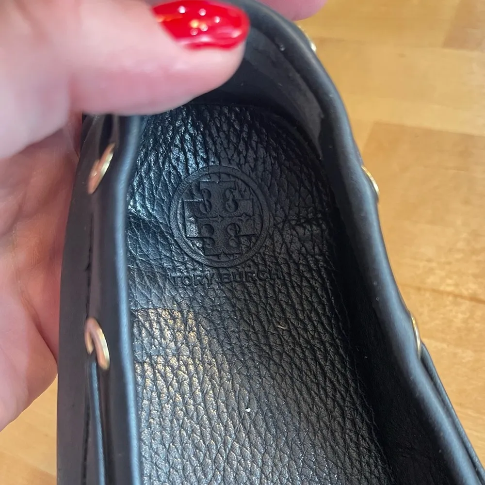 Tory Burch Black Leather Moccasins - Image 6