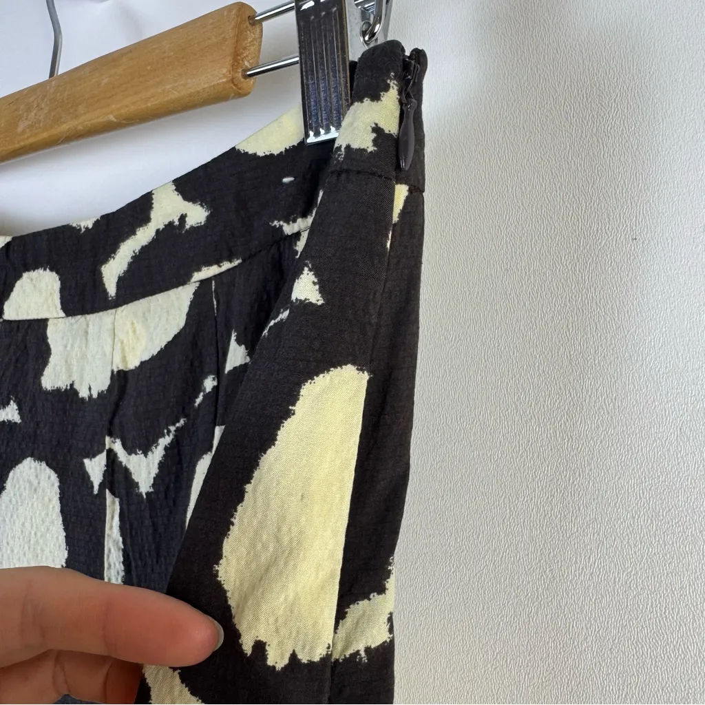 Moschino Brown Cream Abstract Polka Dot A-Line Pleated Skirt Size 8 Medium - Image 6