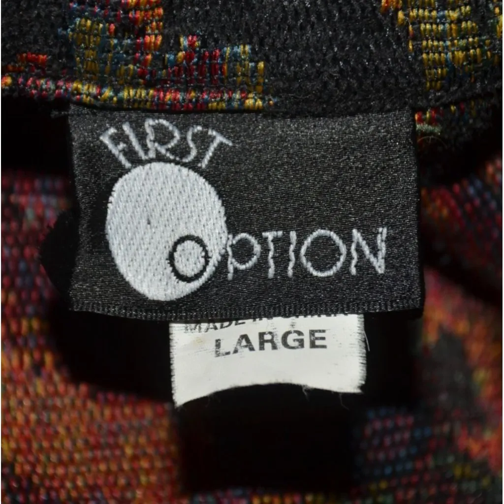 Vintage First Option Ladies L Black Floral Tapestry Jacket Retro Granny Core Size L - Image 8