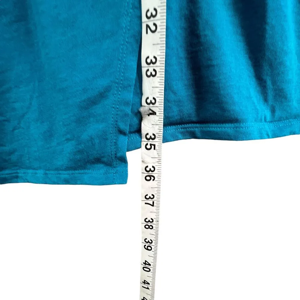 J Jill Pure Jill Wrap Tunic 4XL Teal Blue Scoop Neck 3/4 Sleeve Top Coastal Cozy Size 4X - Image 5