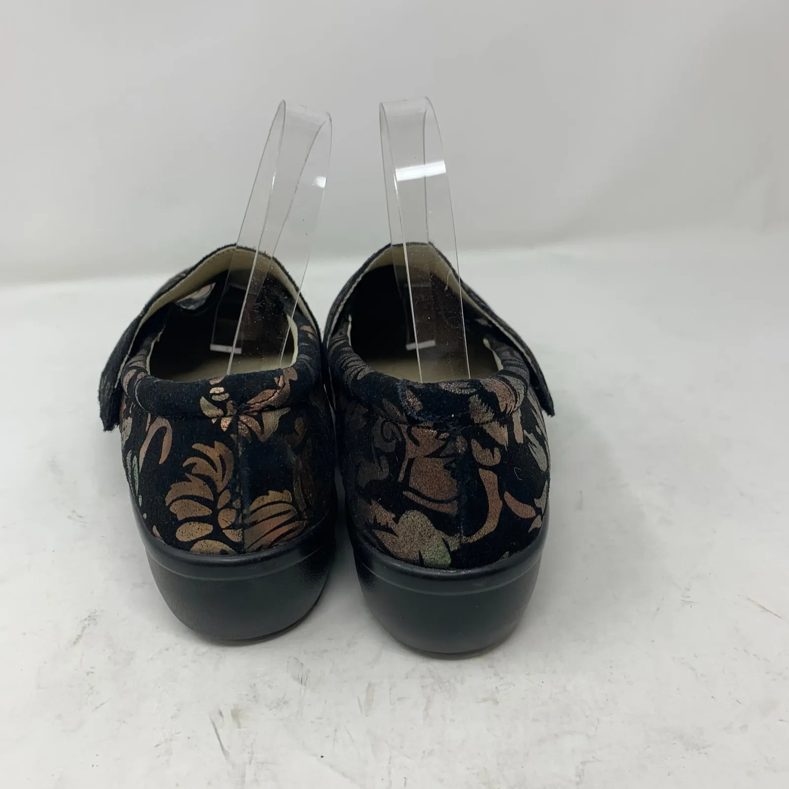 Alegria Printed Nubuck Slip-On Shoes Lauryn Metalic Foil Black EU 37 - Image 4
