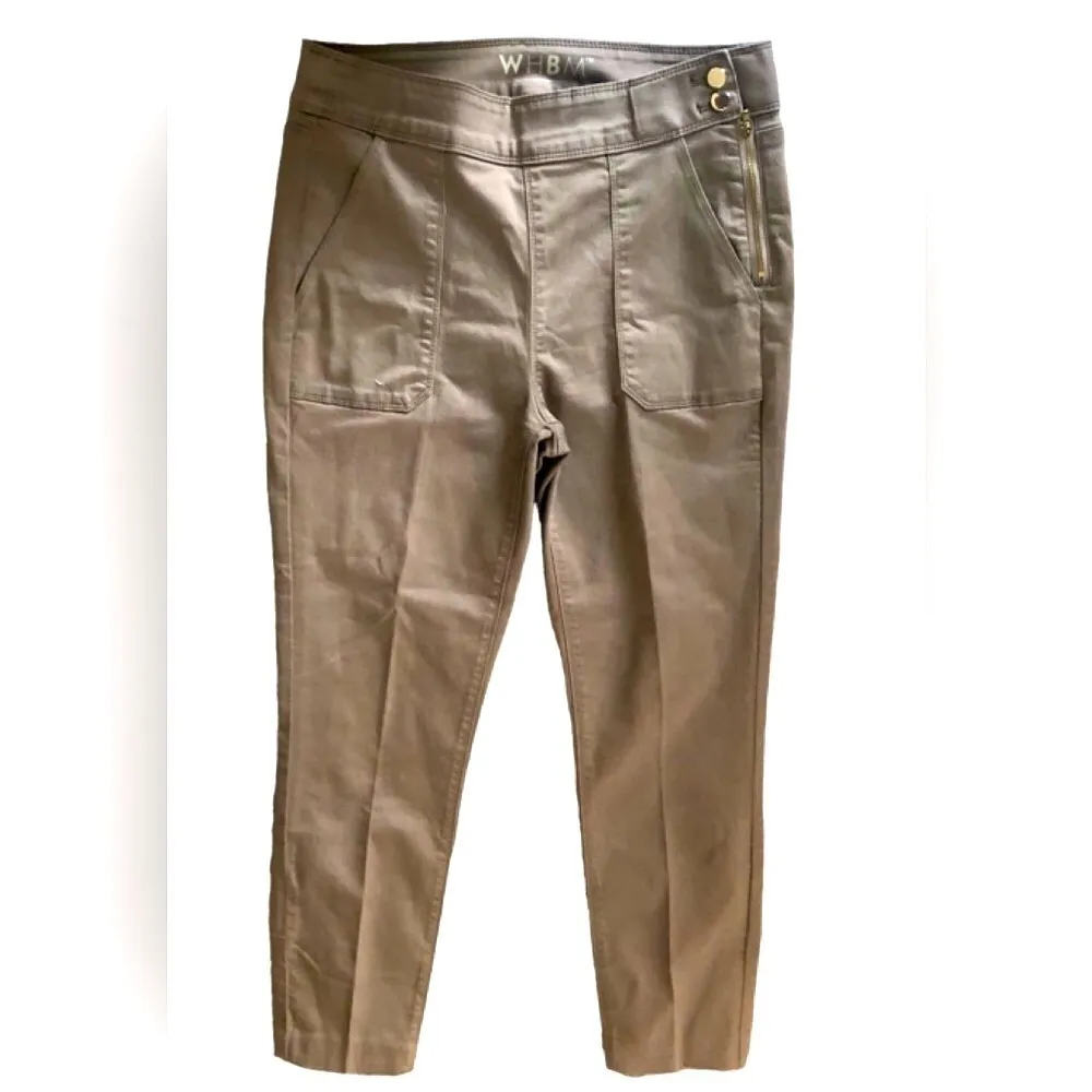 WHBM High-Rise Snap-Detail Skinny Ankle Jeans Size 8 Stretch Fall Wardrobe - Image 5